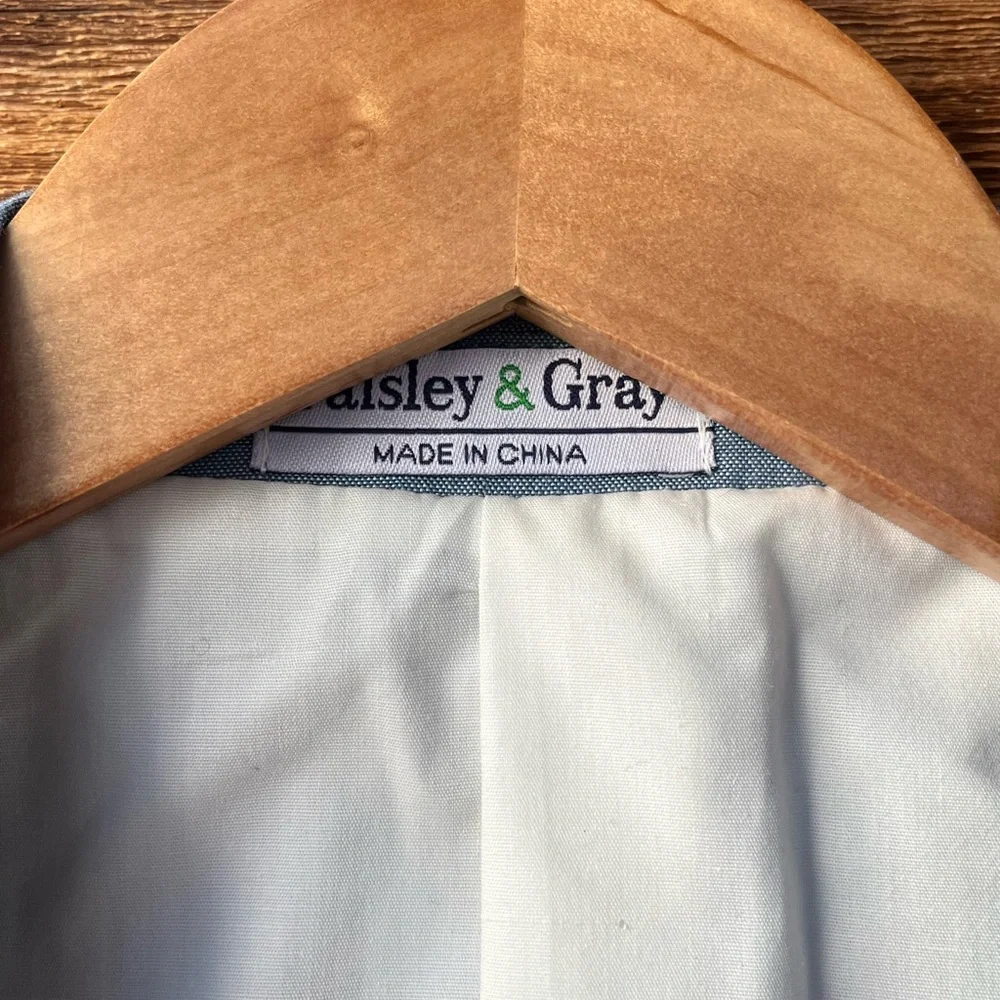 PAISLEY & GRAY | NWT Men's Blue Striped Blazer S